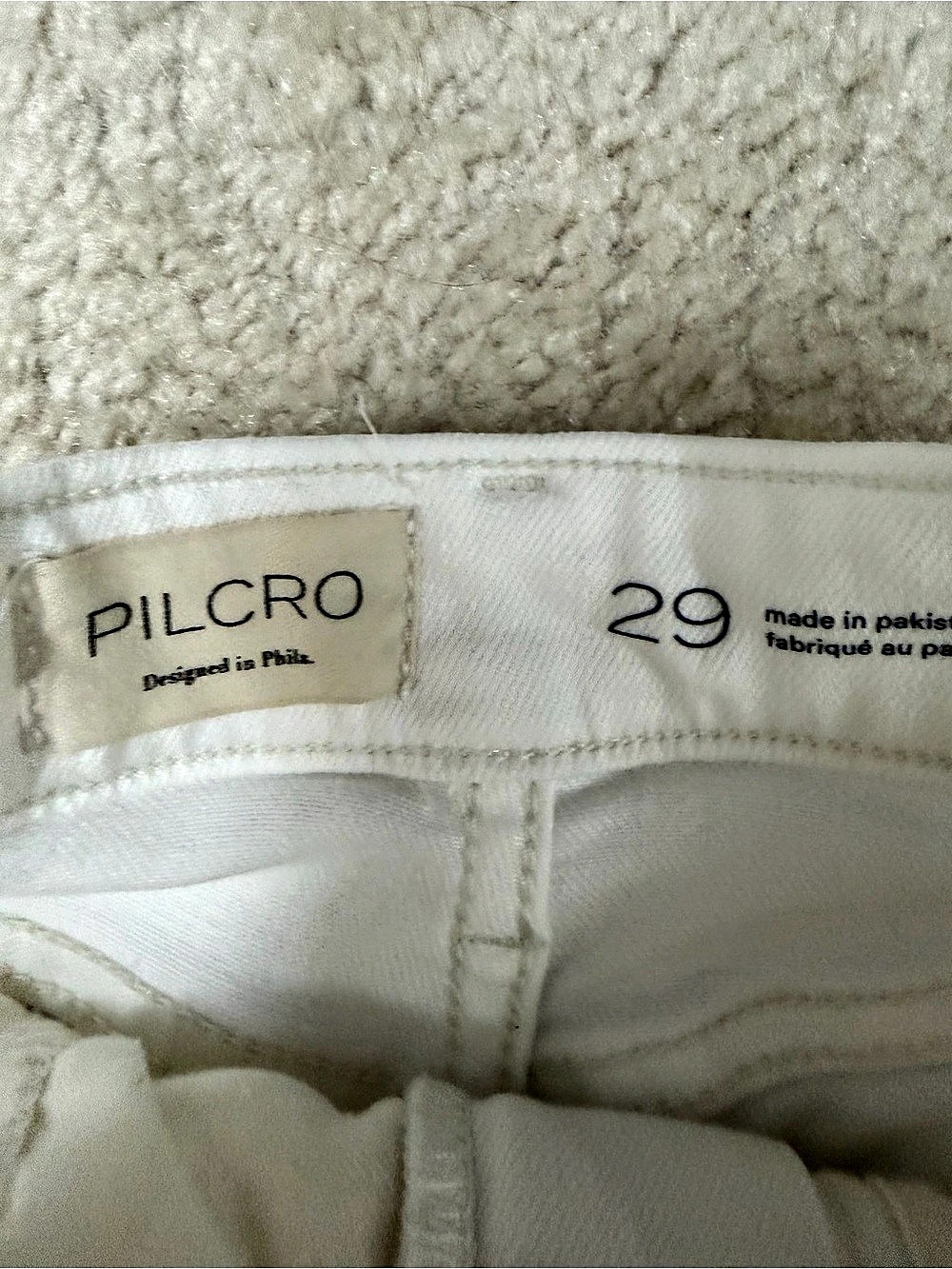 PILCRO Barrell Pants in White Waist 29